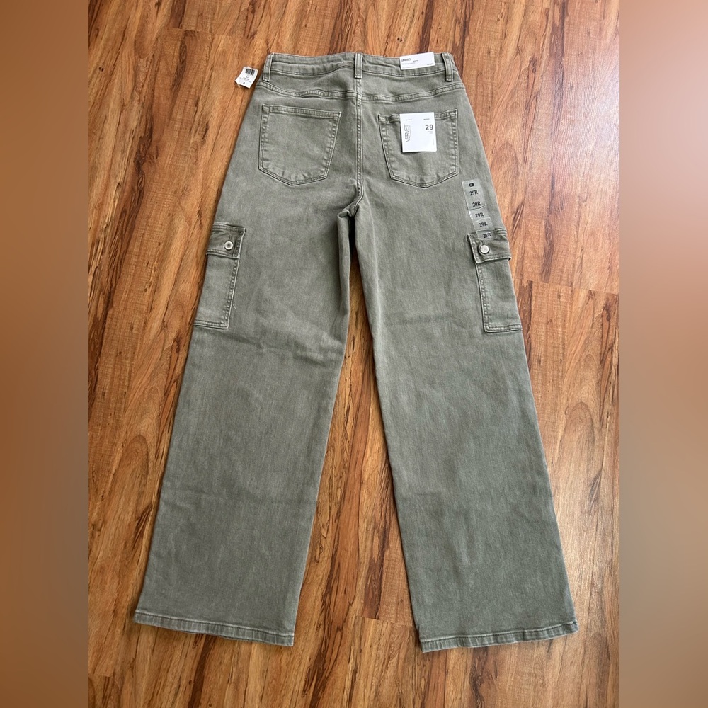 Vervet Lindsey 90s Vintage Loose Fit Wide Leg Stretch Cargo Pant Womens Size 29 - Picture 7 of 14